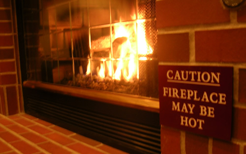 hot fireplace